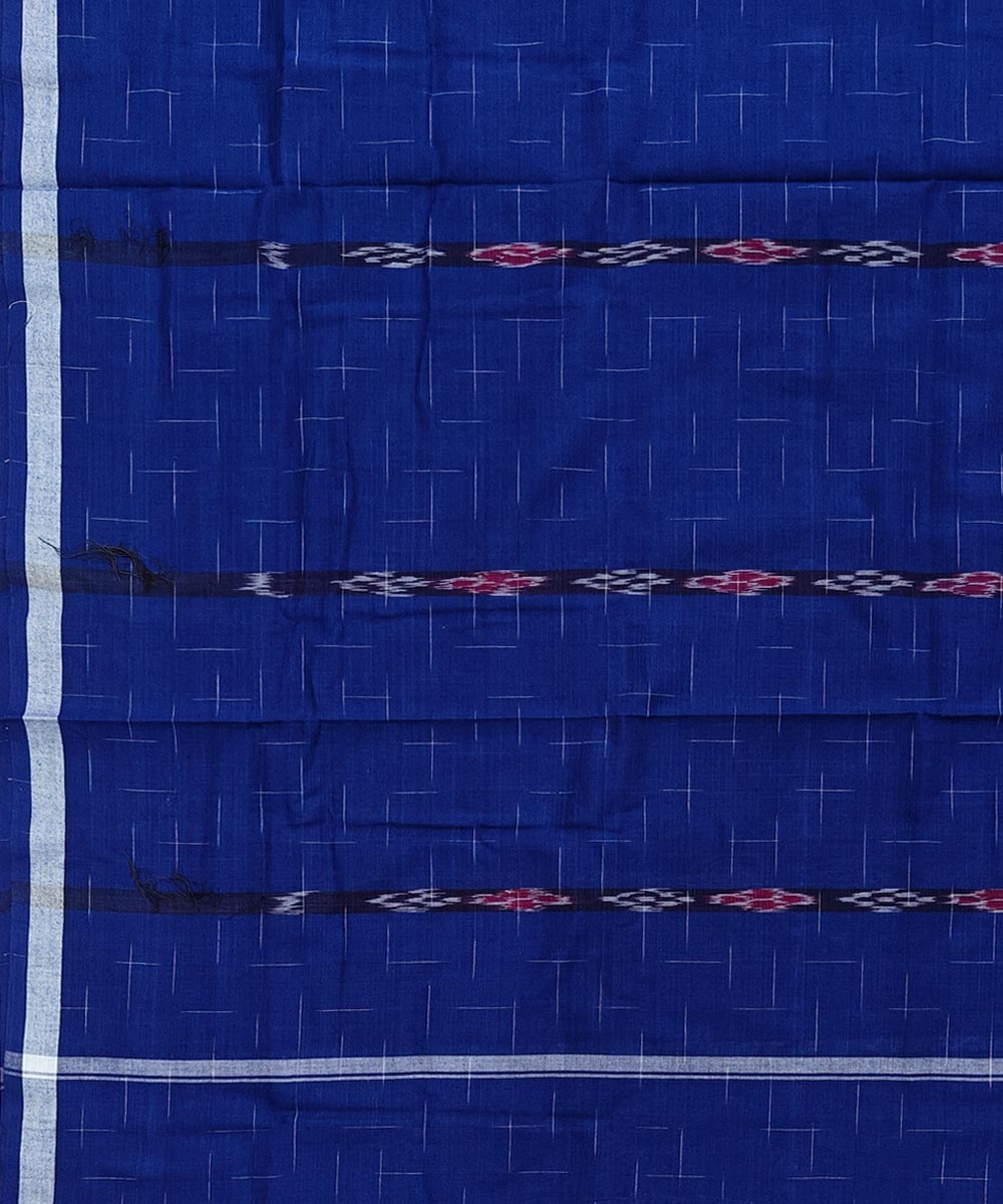 Blue Sambalpuri Handwoven Cotton Lungi Image 4