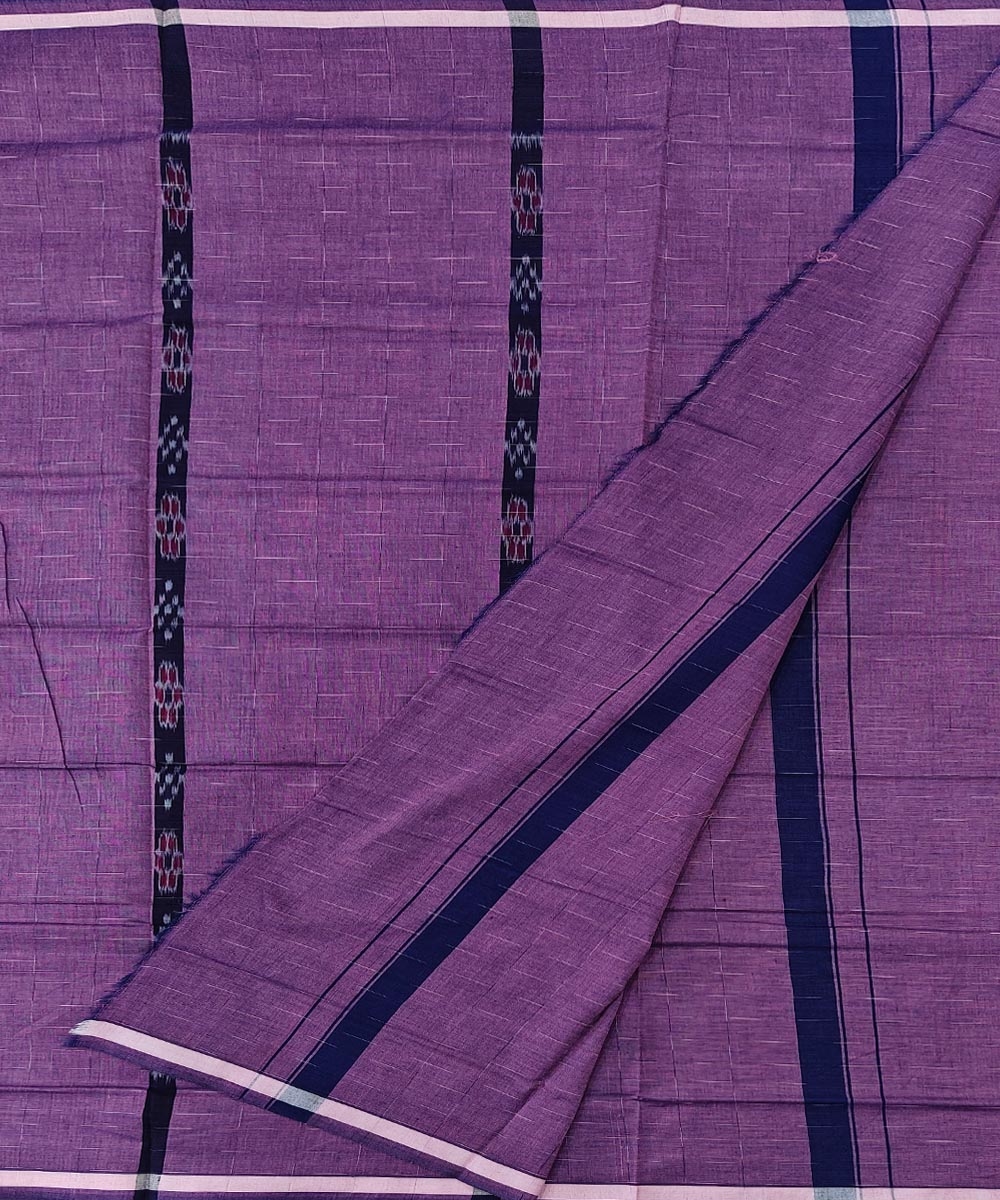 Purple Sambalpuri Handwoven Cotton Lungi Image 2