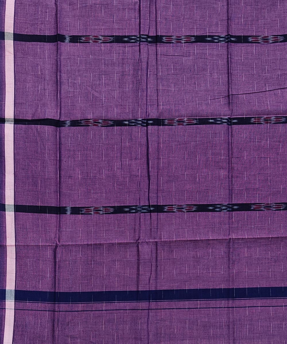 Purple Sambalpuri Handwoven Cotton Lungi Image 4