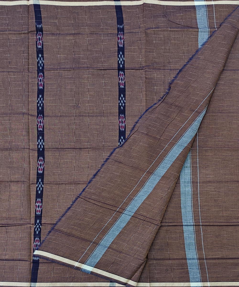 Brown Sambalpuri Handwoven Cotton Lungi Image 2