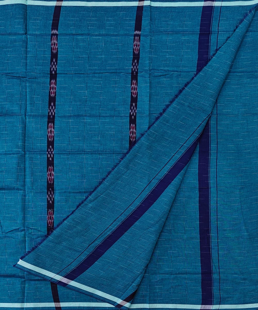 Blue Sambalpuri Handwoven Cotton Lungi Image 2