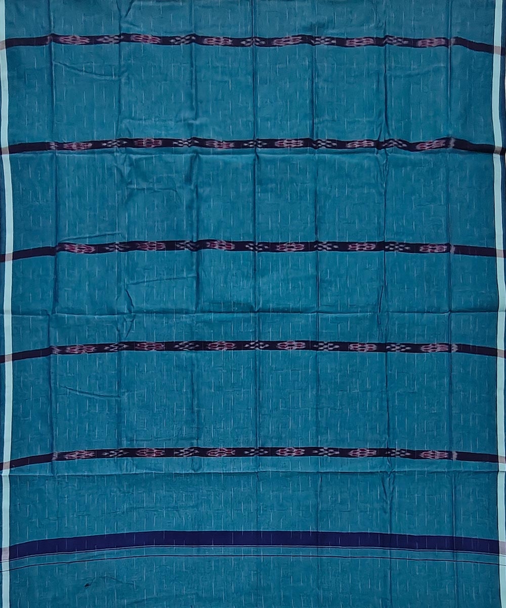Blue Sambalpuri Handwoven Cotton Lungi Image 3