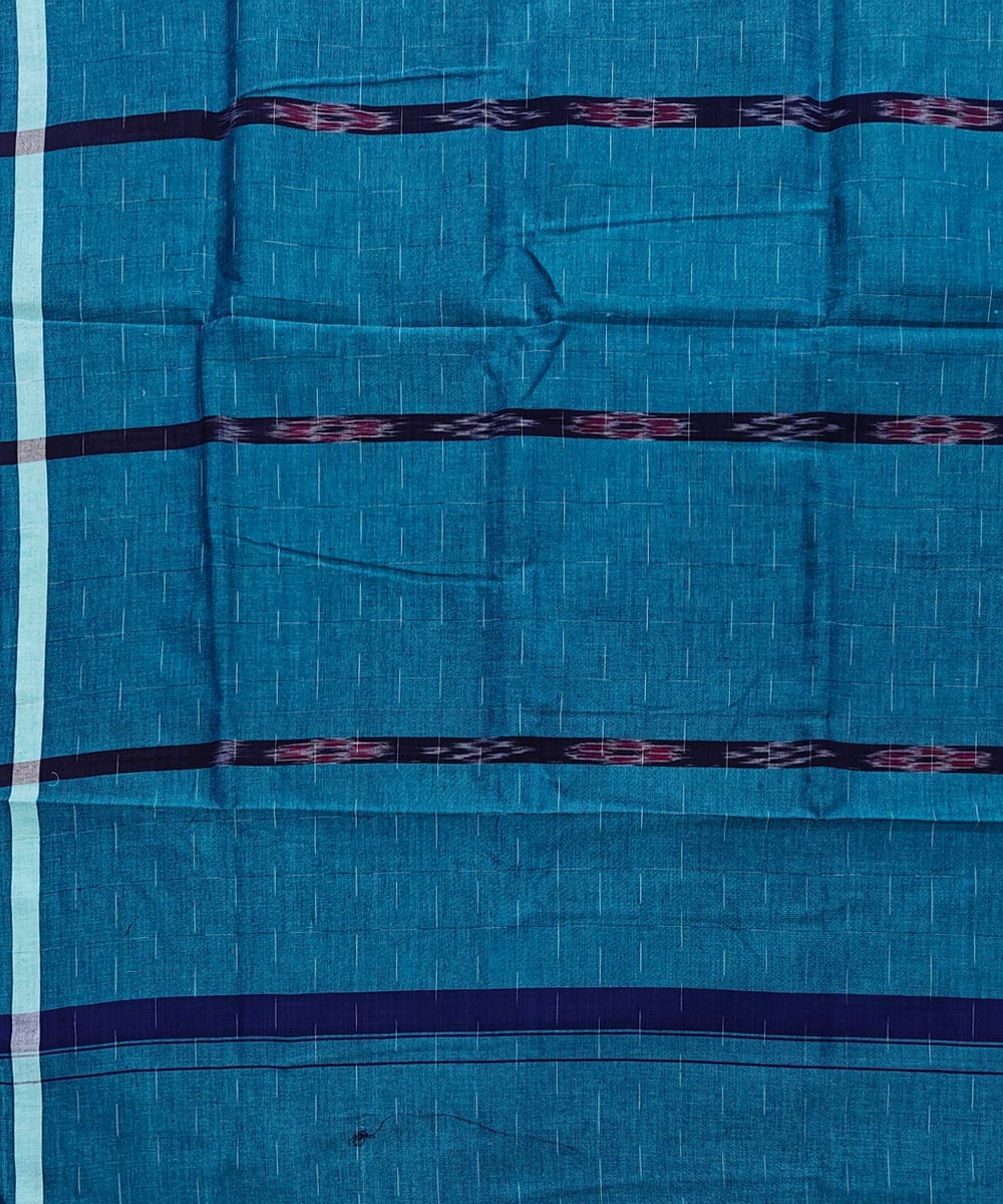 Blue Sambalpuri Handwoven Cotton Lungi Image 4