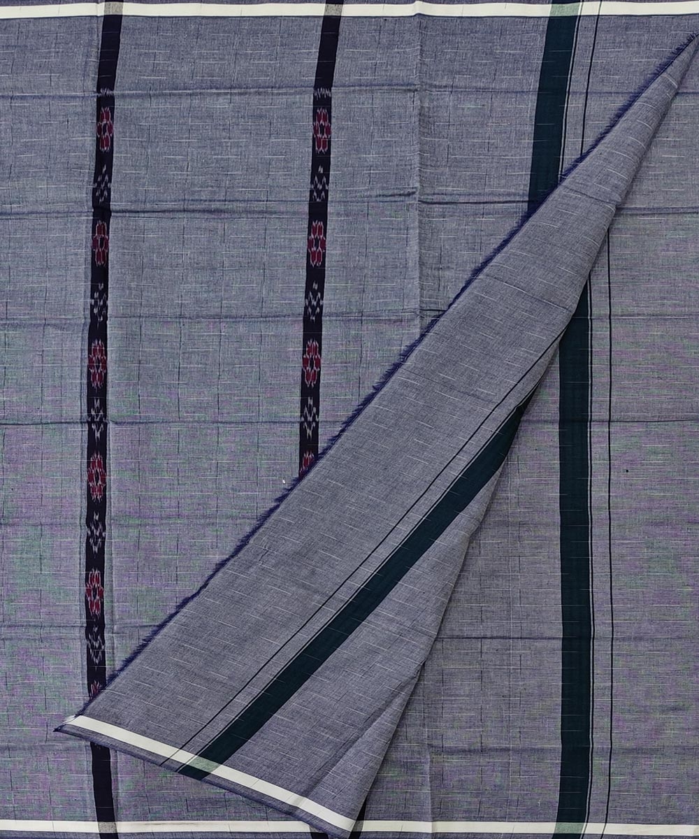 Gray Sambalpuri Handwoven Cotton Lungi Image 2