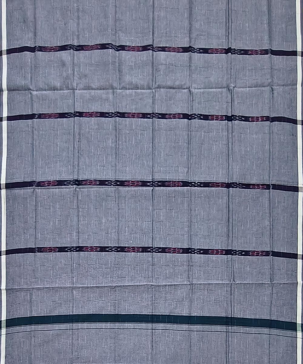 Gray Sambalpuri Handwoven Cotton Lungi Image 3