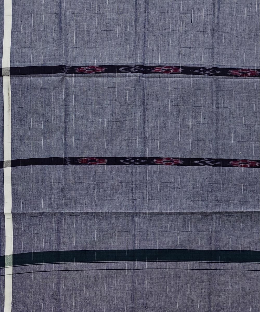 Gray Sambalpuri Handwoven Cotton Lungi Image 4