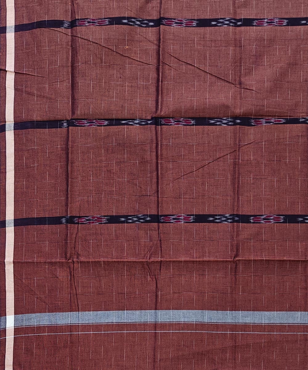 Brown Sambalpuri Handwoven Cotton Lungi Image 4