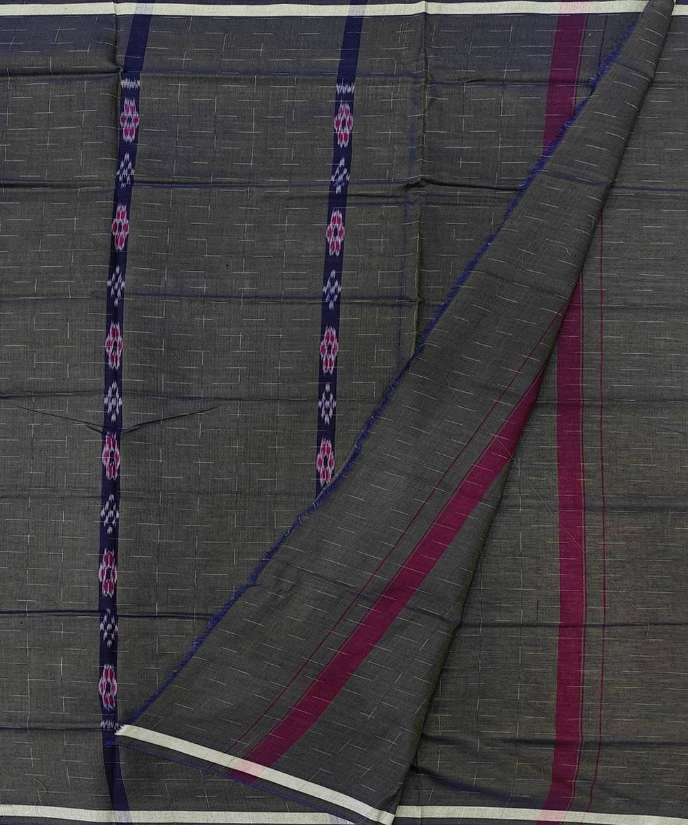 Olive Sambalpuri Handwoven Cotton Lungi Image 2