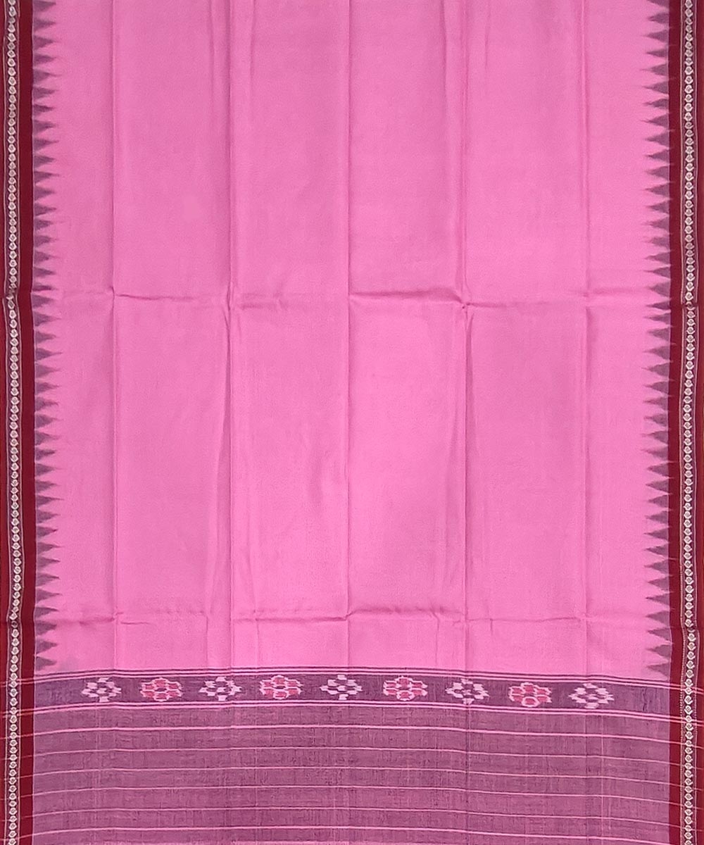 Pink Red Sambalpuri Handwoven Cotton Gamuchha Image 3