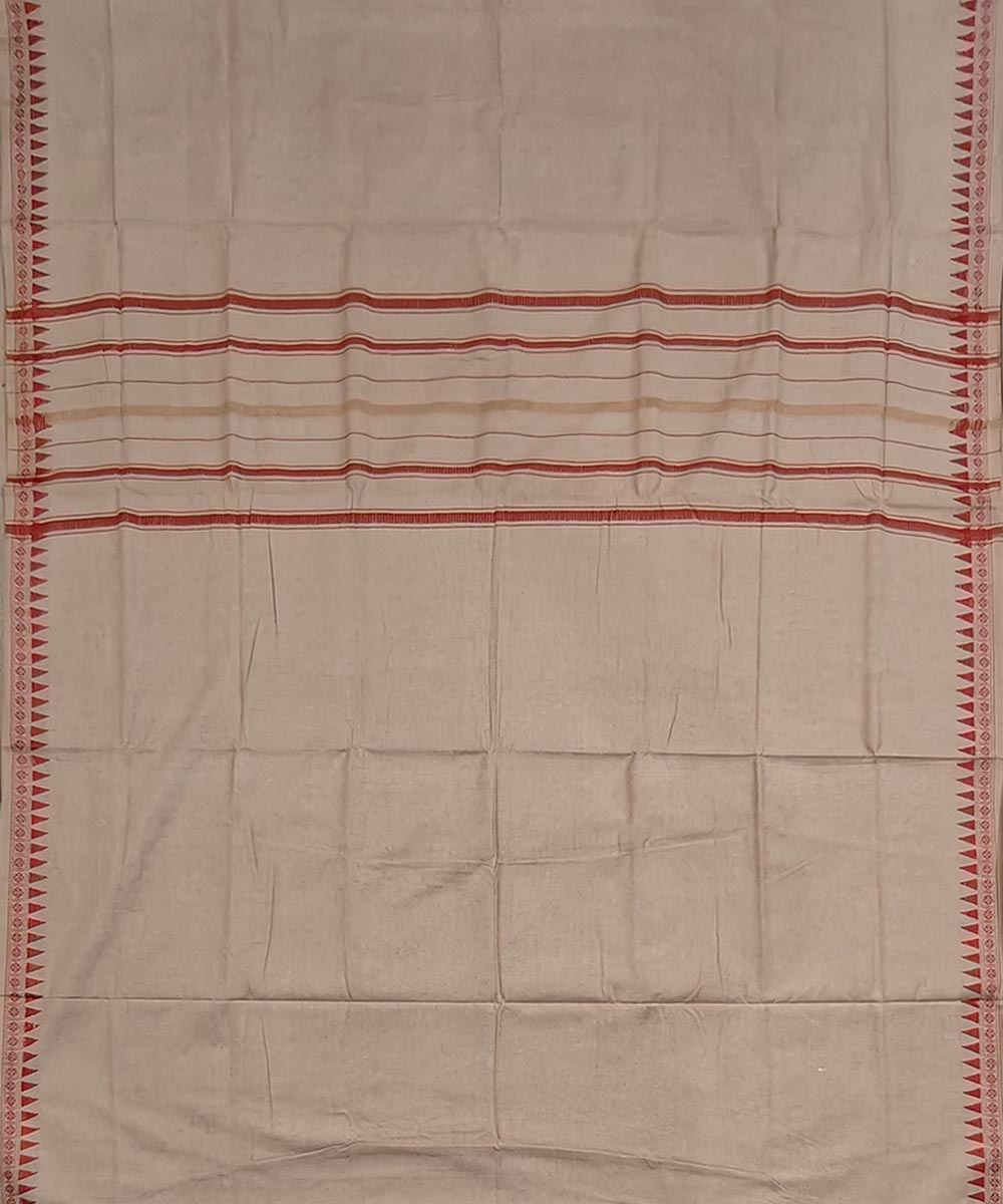 Beige Sambalpuri Handwoven Cotton Joda Image 4