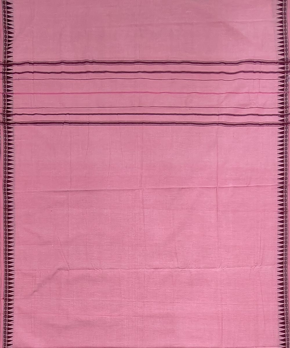 Pink Sambalpuri Handwoven Cotton Joda Image 4