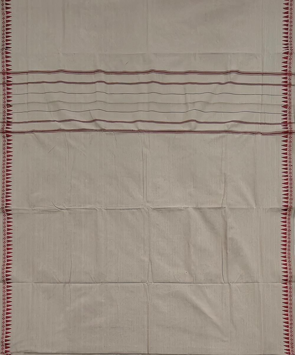 Beige Sambalpuri Handwoven Cotton Joda Image 4