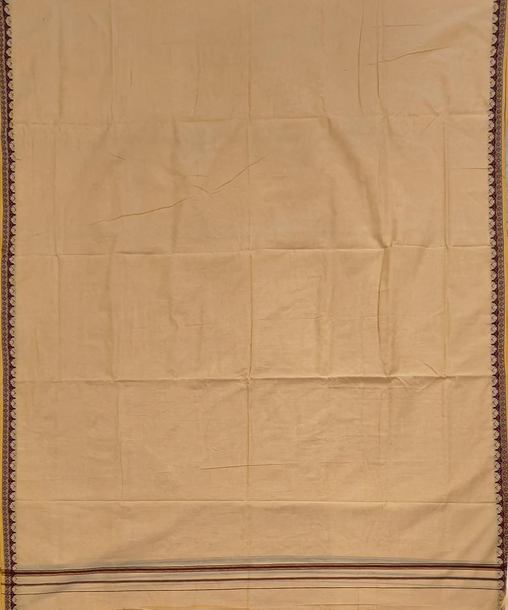 Yellow Sambalpuri Handwoven Cotton Joda Image 3