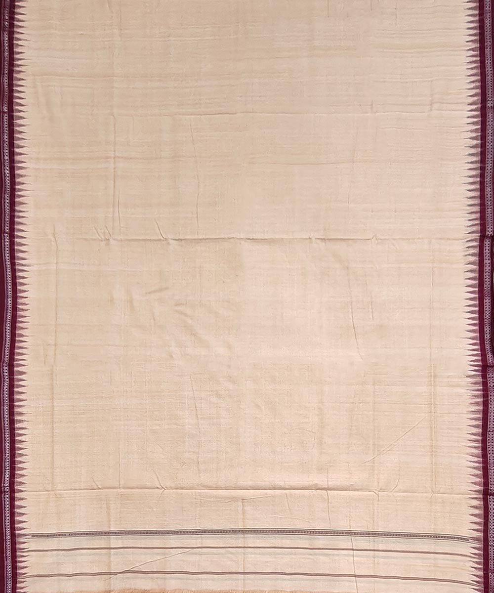 Beige Sambalpuri Handwoven Cotton Joda Image 3
