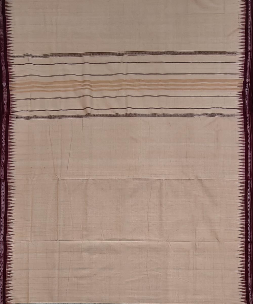 Beige Sambalpuri Handwoven Cotton Joda Image 4