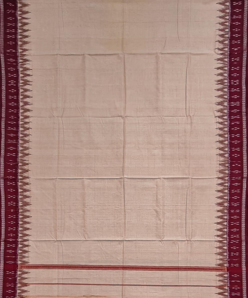 Beige Sambalpuri Handwoven Cotton Joda Image 3