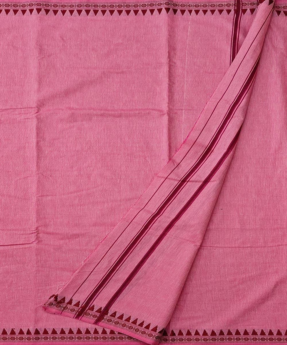 Pink Sambalpuri Handwoven Cotton Joda Image 2