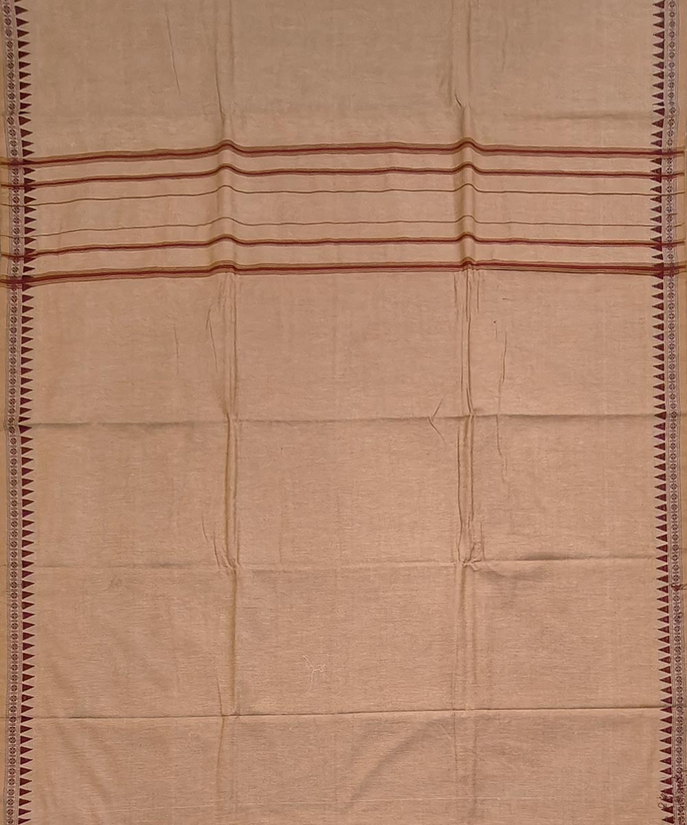 Beige Sambalpuri Handwoven Cotton Joda Image 4