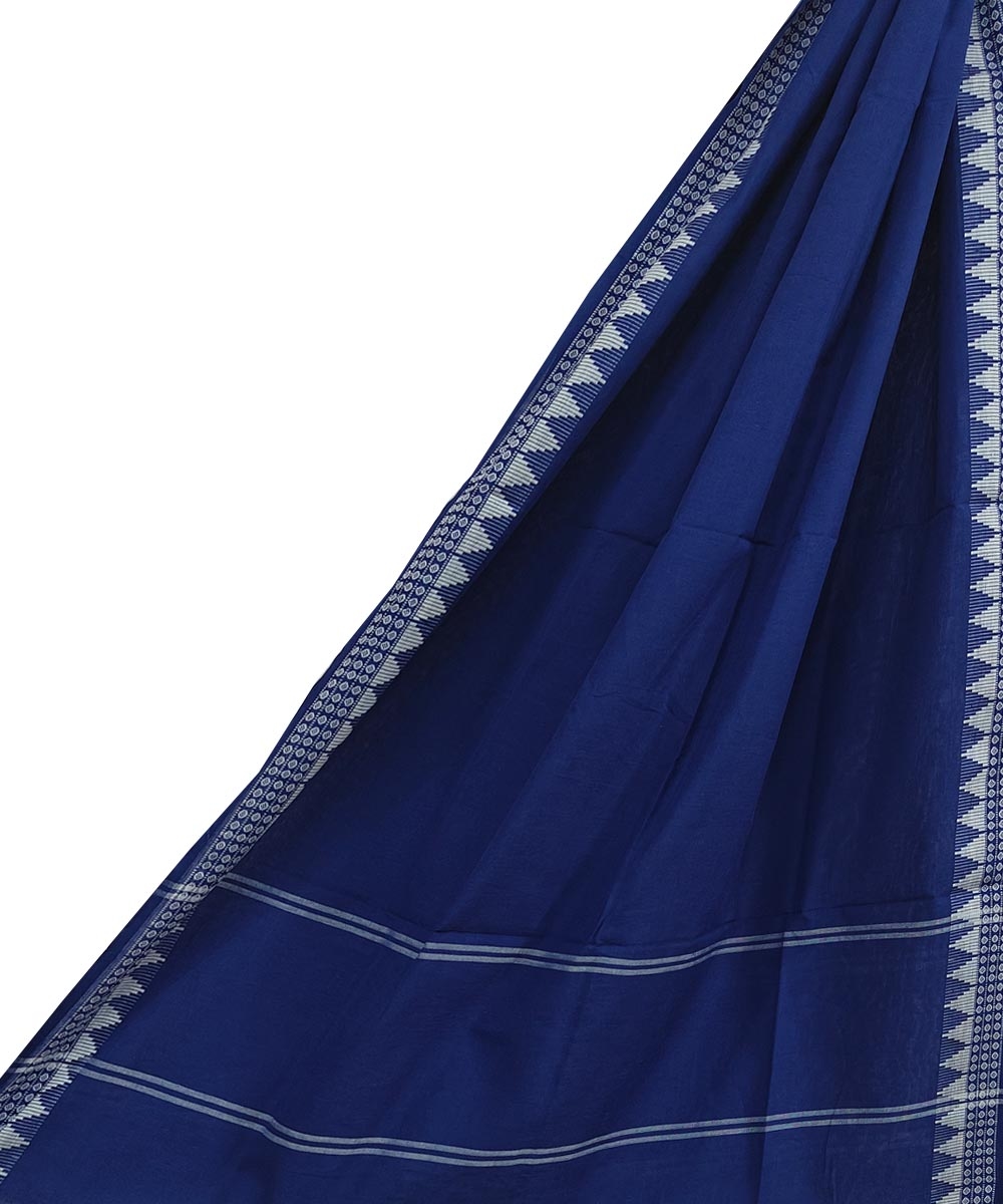 Blue Sambalpuri Handwoven Single Ikat Cotton Dupatta SFCDUP2186