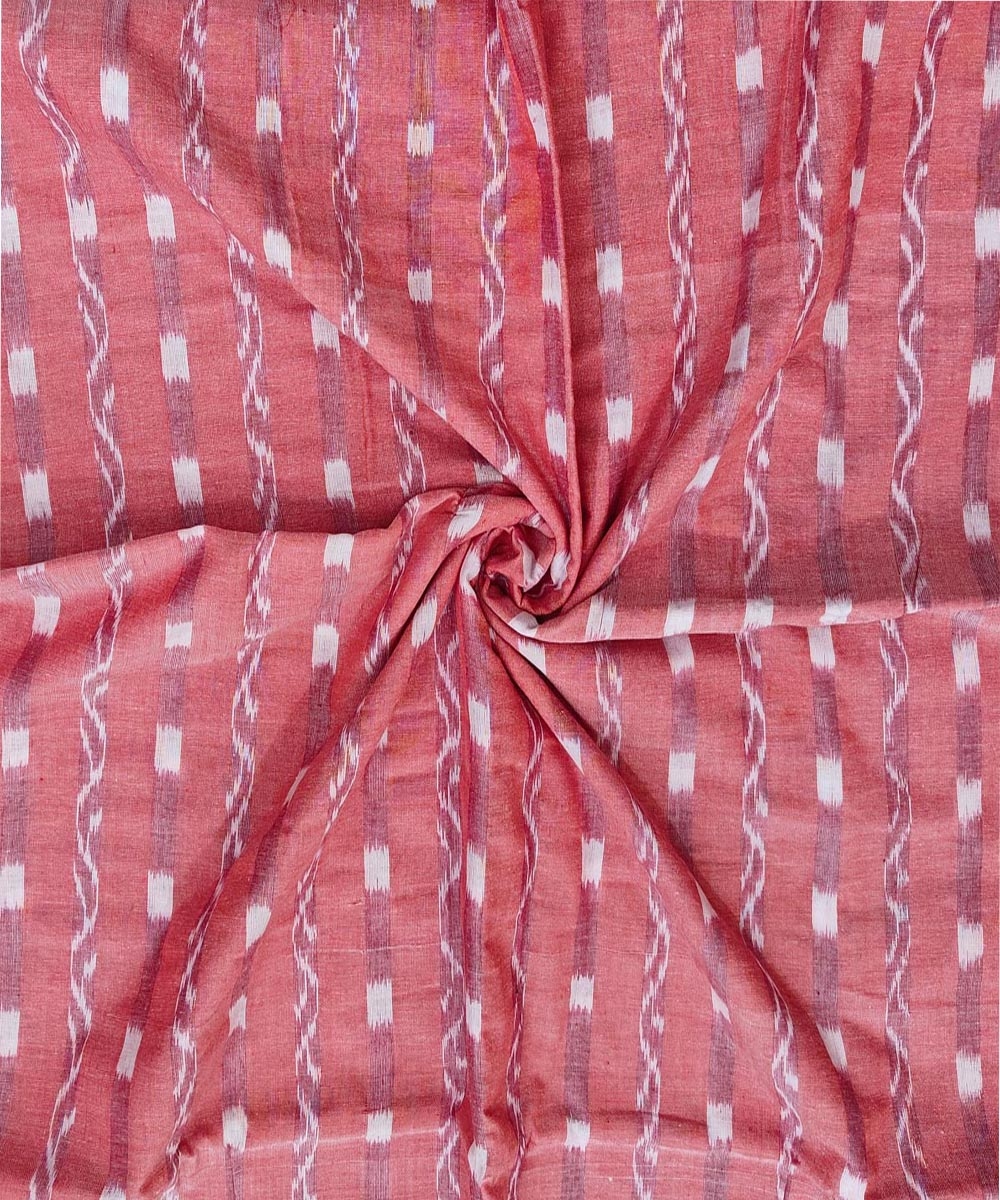 Pink Sambalpuri Handwoven Single Ikat Shirting Materials Image 1
