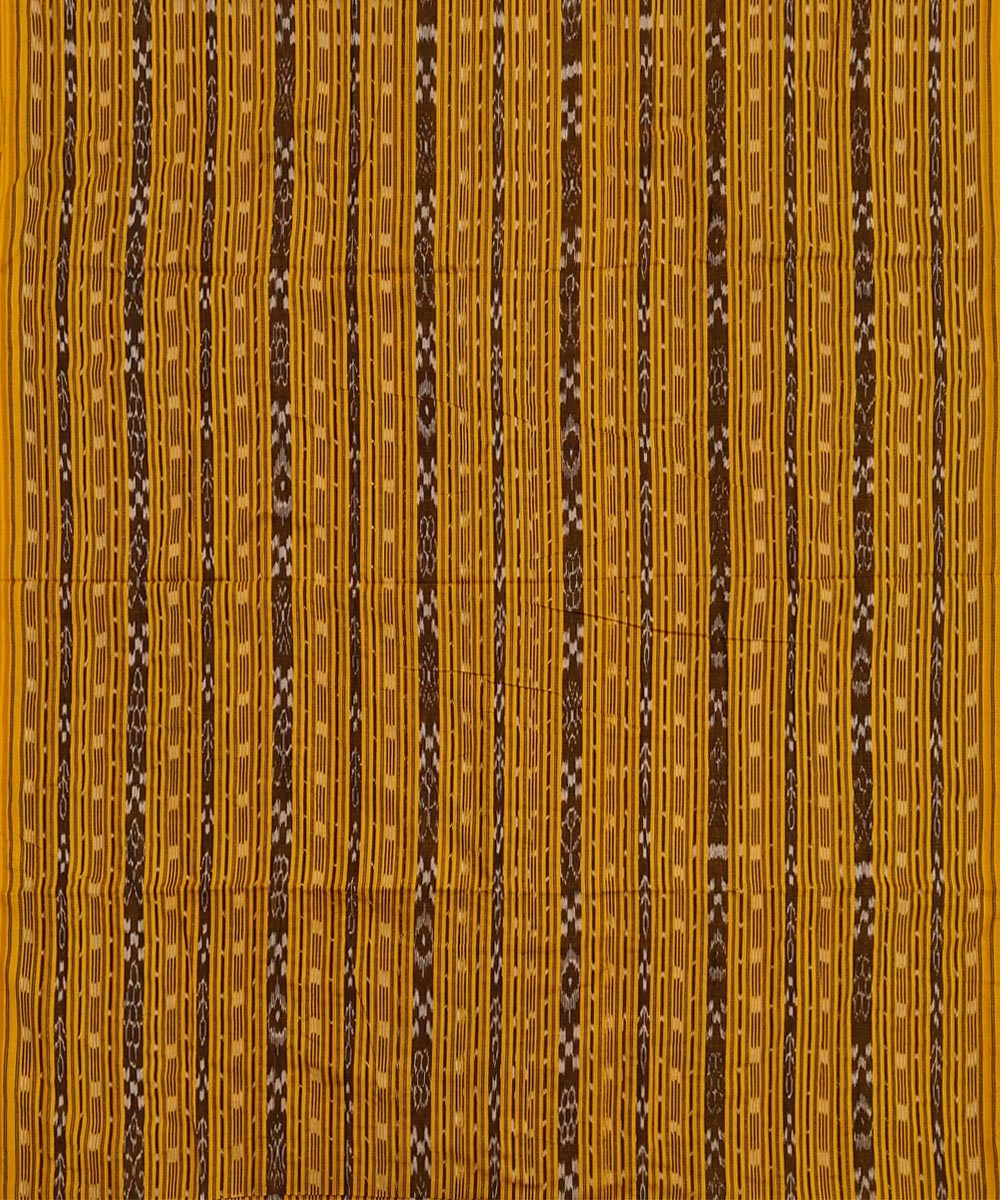 Yellow Sambalpuri Handwoven Single Ikat Shirting Materials Image 2