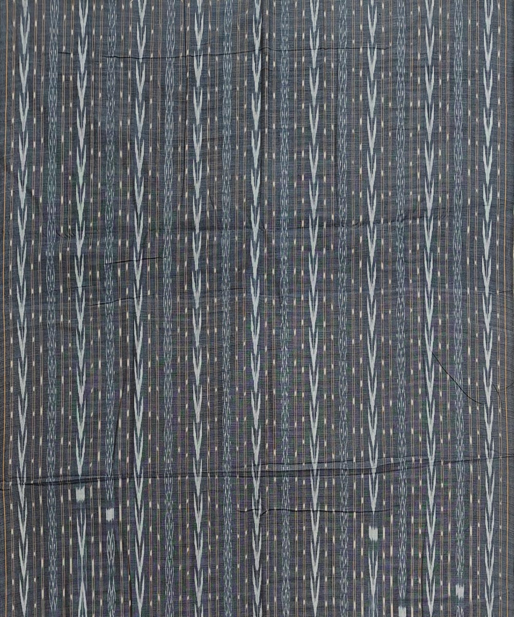 Gray Sambalpuri Handwoven Single Ikat Shirting Materials Image 2