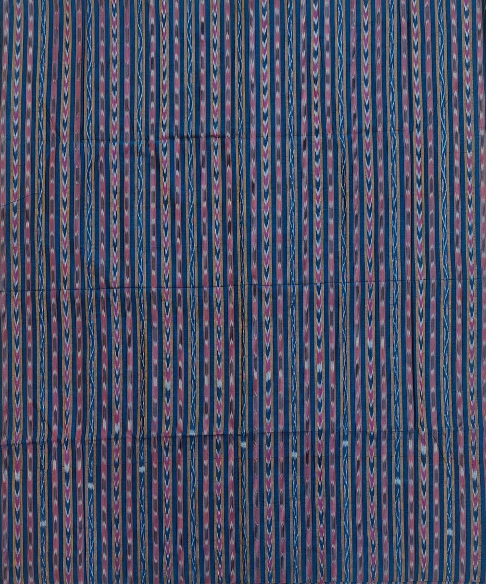 Blue Sambalpuri Handwoven Single Ikat Shirting Materials Image 2