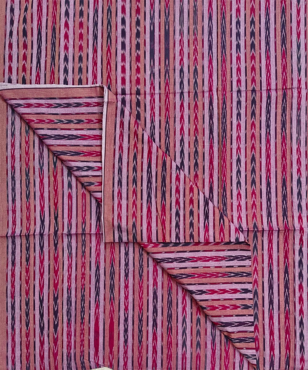 Purple Sambalpuri Handwoven Single Ikat Shirting Materials Image 3