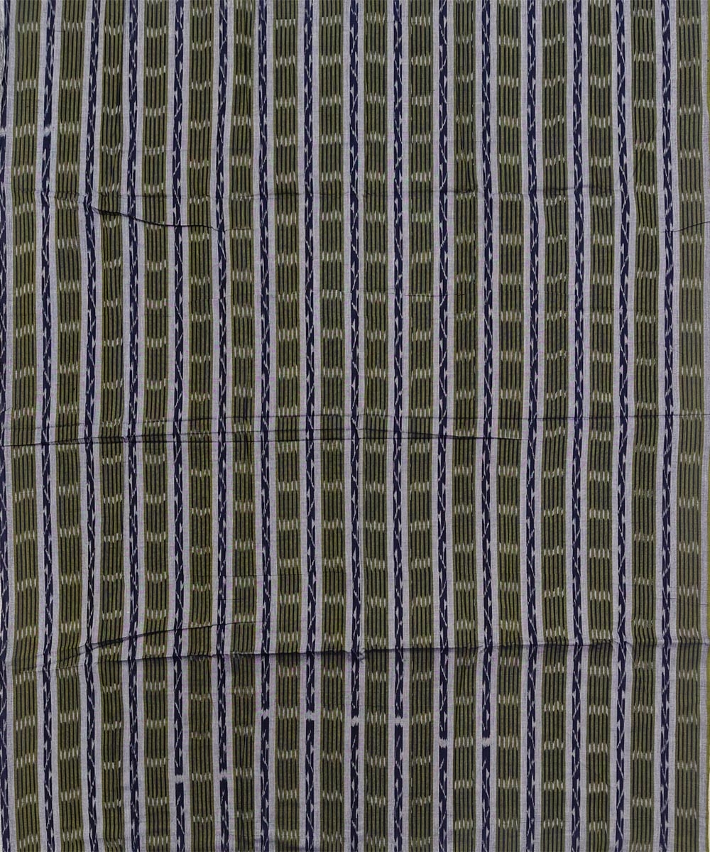 Olive Sambalpuri Handwoven Single Ikat Shirting Materials Image 2