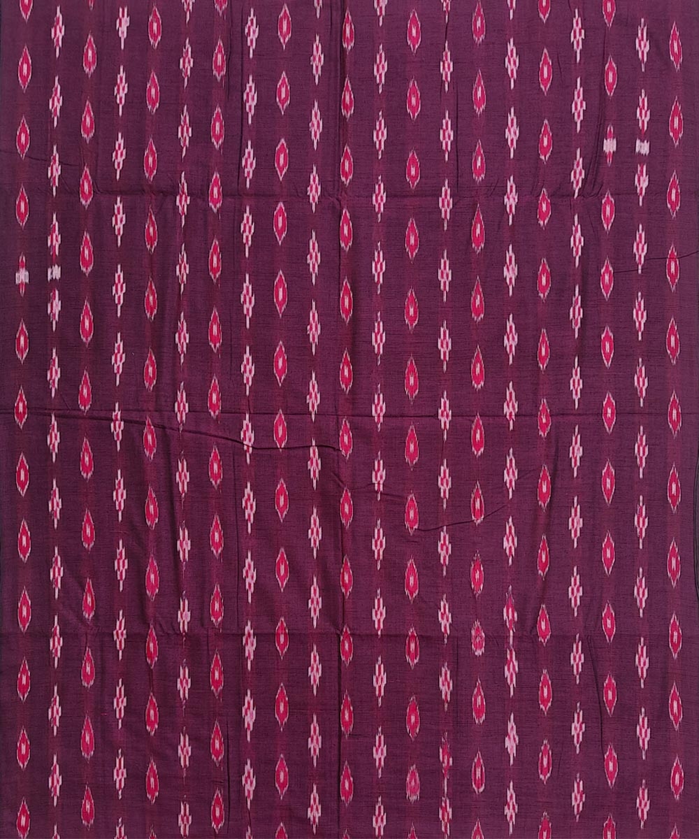 Purple Sambalpuri Handwoven Single Ikat Shirting Materials Image 2