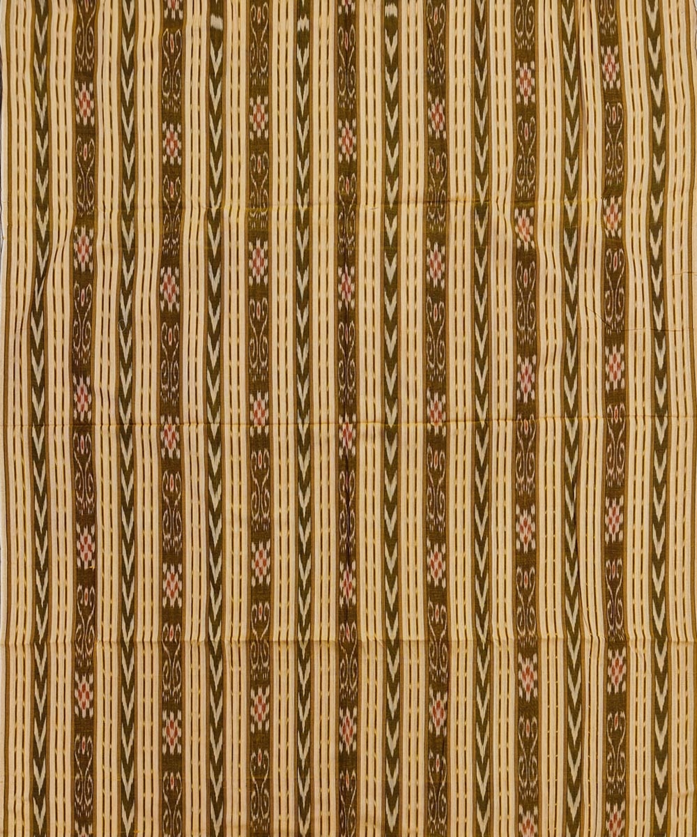 Yellow Sambalpuri Handwoven Single Ikat Shirting Materials Image 2