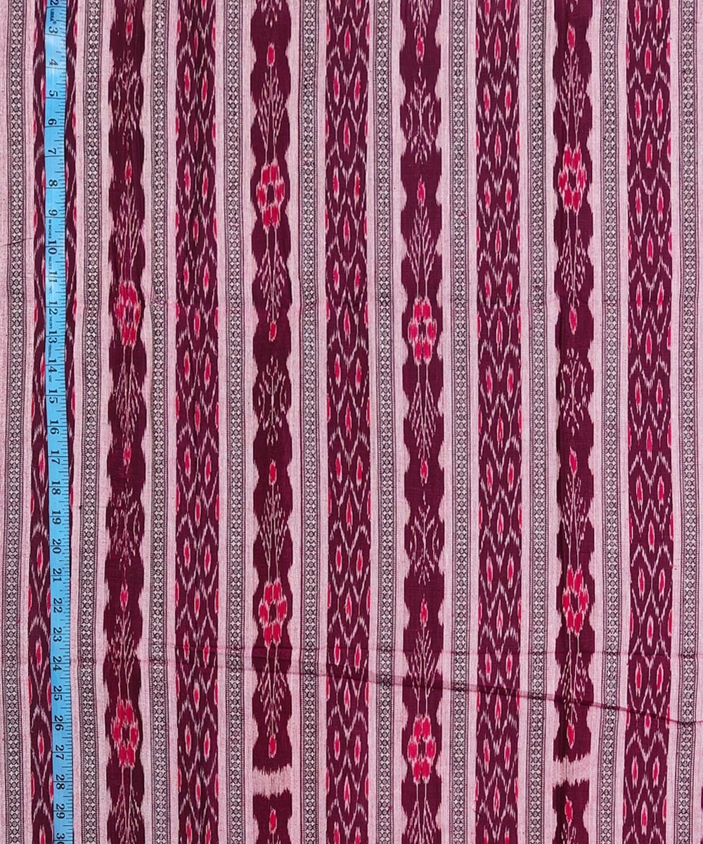 Purple Sambalpuri Handwoven Single Ikat Shirting Materials Image 4