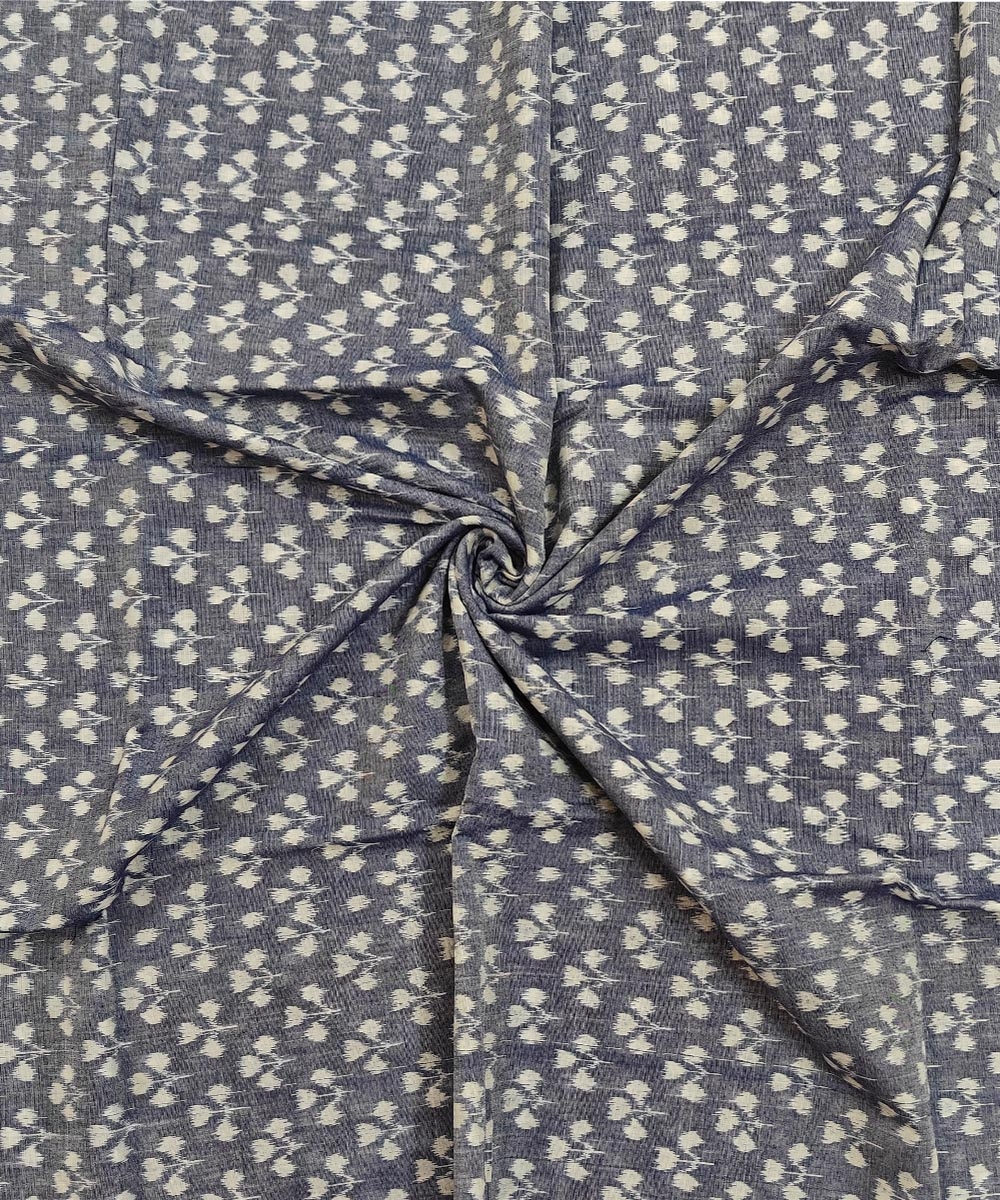 Gray Sambalpuri Handwoven Single Ikat Shirting Materials Image 1