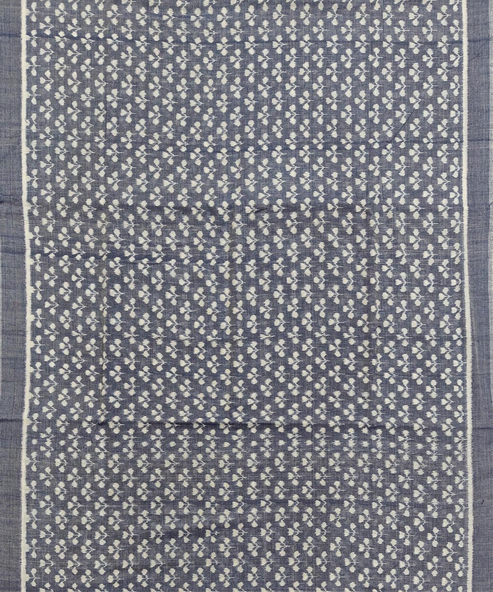Gray Sambalpuri Handwoven Single Ikat Shirting Materials Image 2