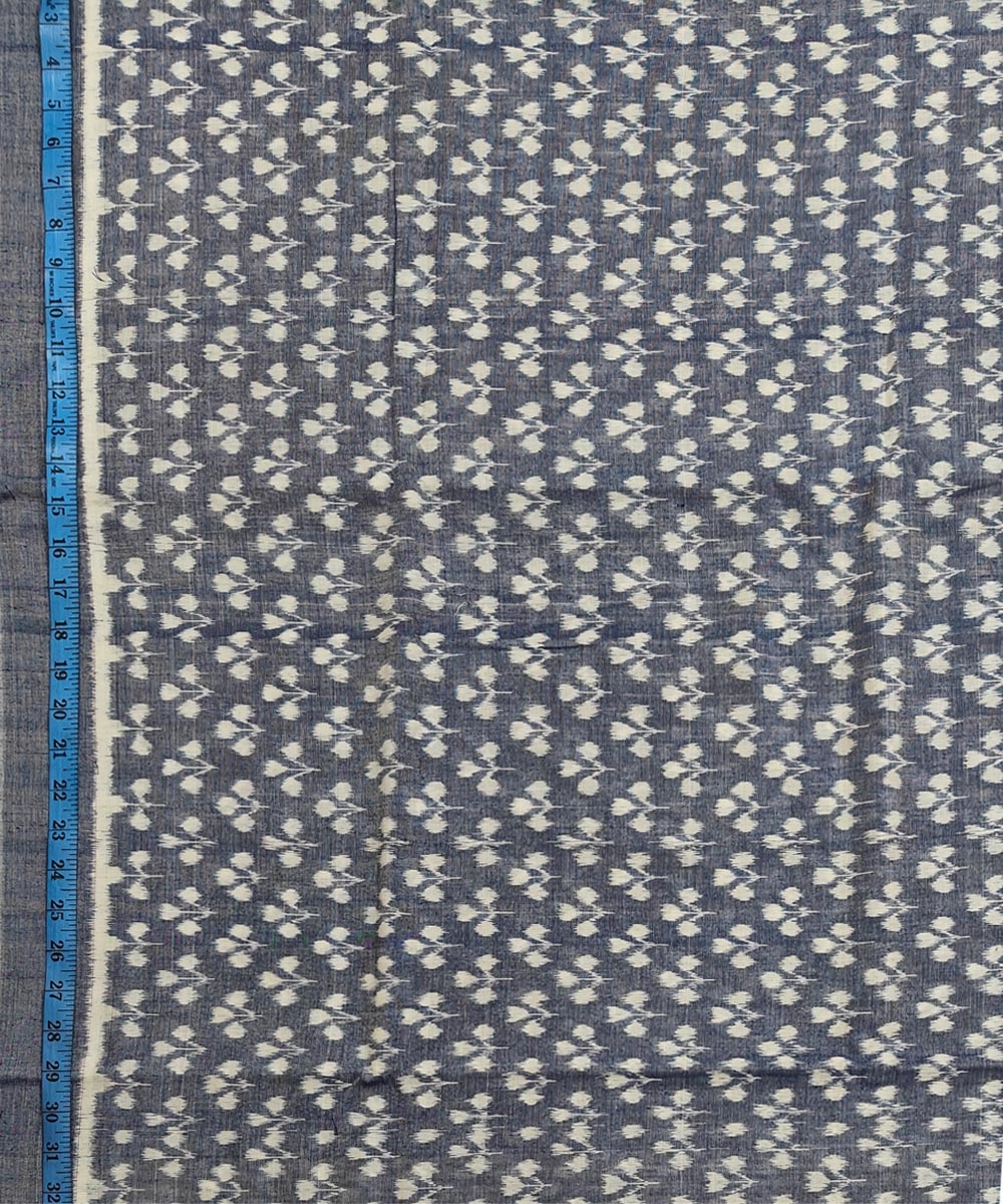 Gray Sambalpuri Handwoven Single Ikat Shirting Materials Image 4