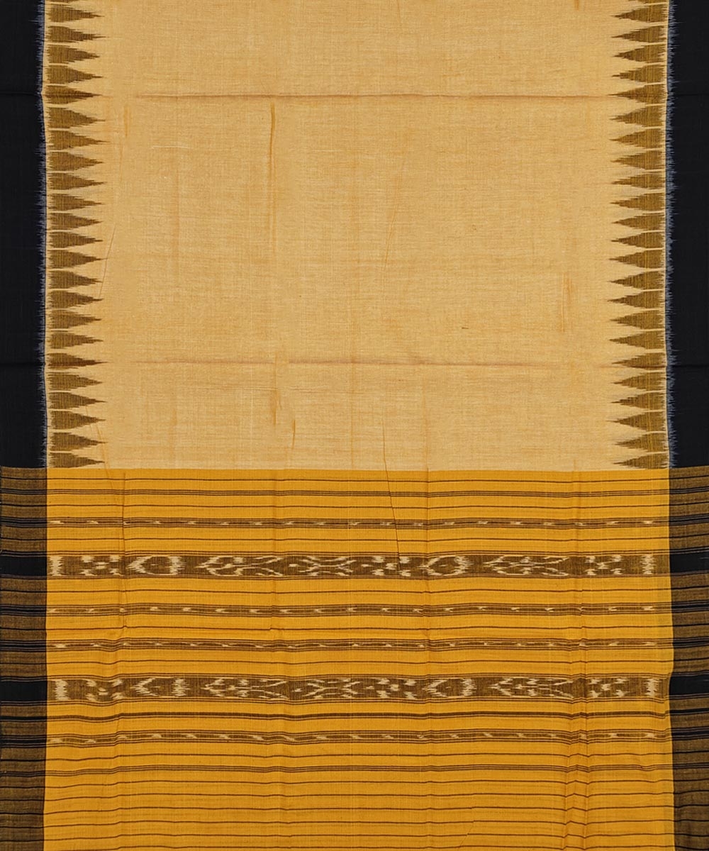 Yellow Black Sambalpuri Handwoven Double Ikat Suit Image 4