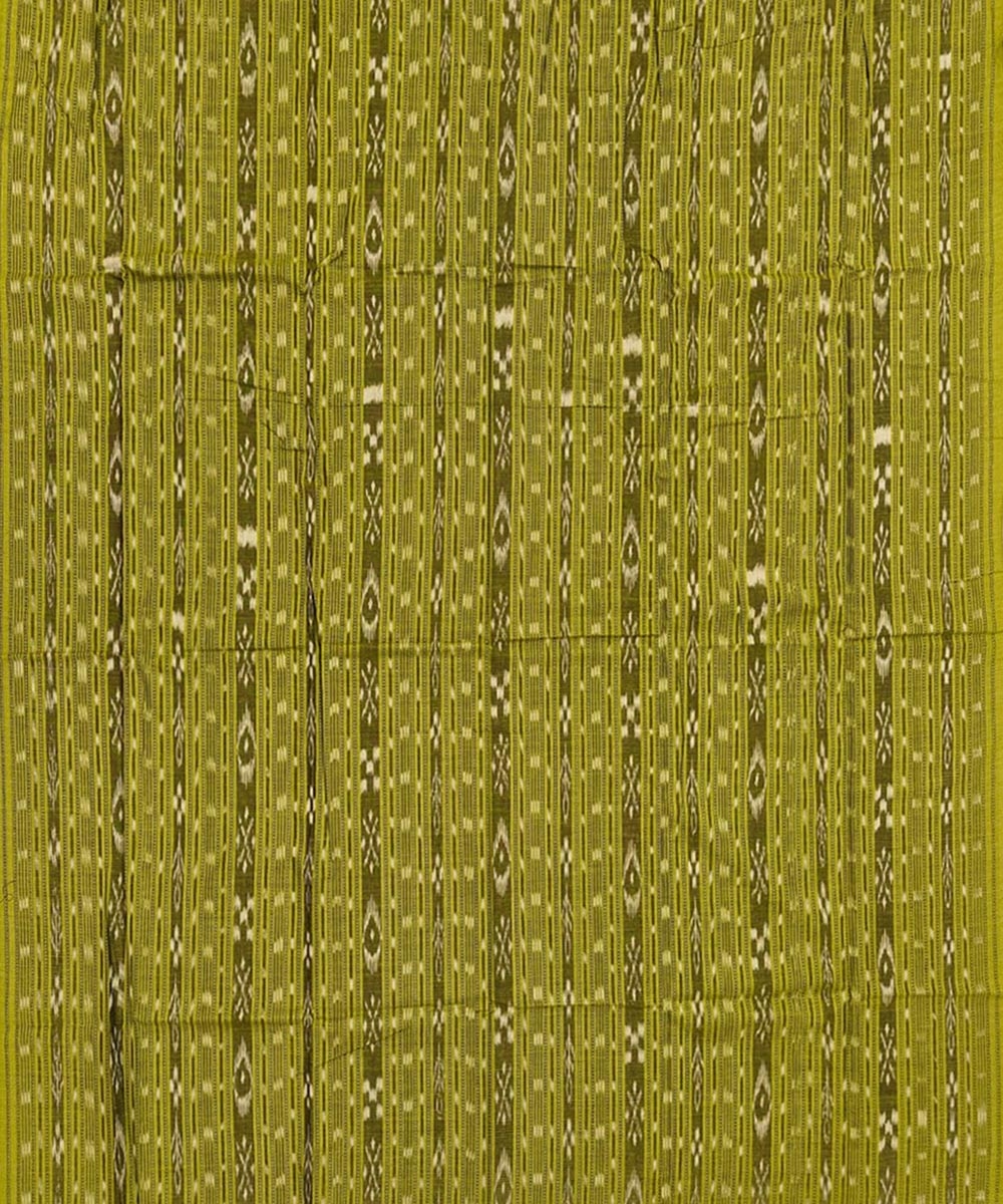 Olive Sambalpuri Handwoven Double Ikat Suit Image 3