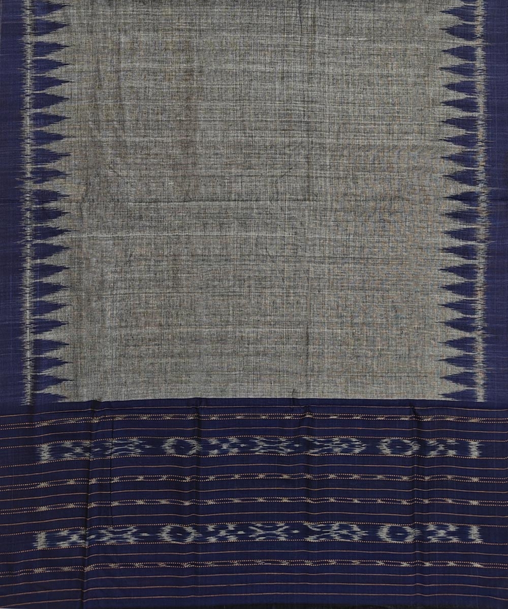 Blue Gray Sambalpuri Handwoven Double Ikat Suit Image 4