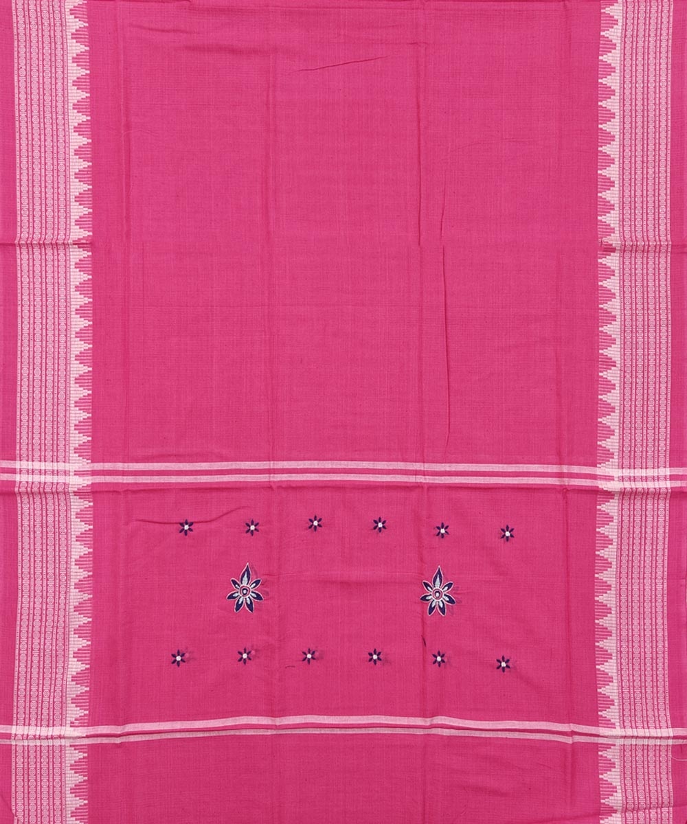 Blue Pink Sambalpuri Handwoven Double Ikat Suit Image 4