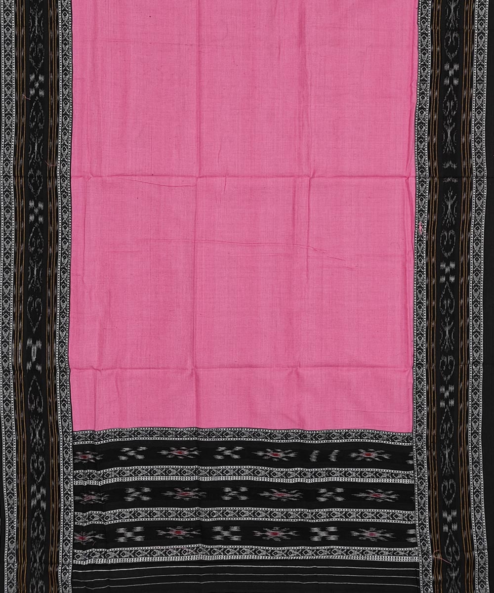 Black Pink Sambalpuri Handwoven Double Ikat Suit Image 4