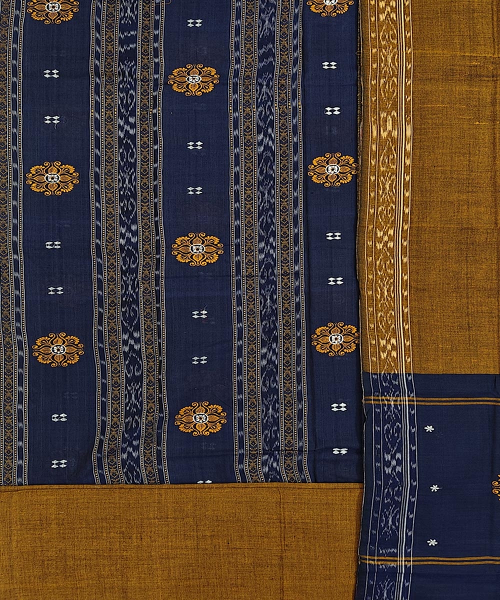 Blue Sambalpuri Handwoven Double Ikat Suit Image 2