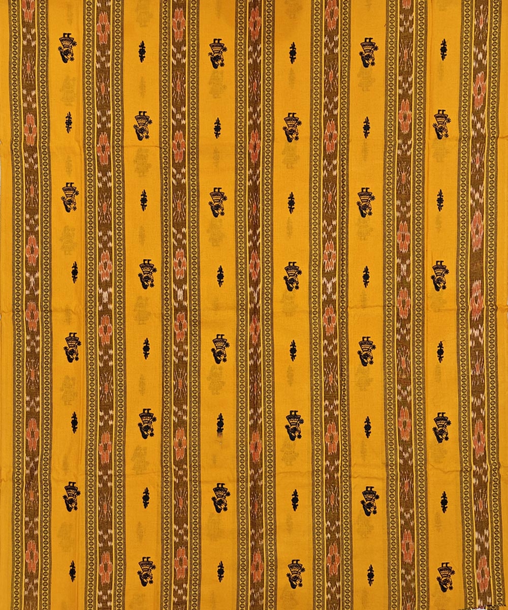 Yellow Black Sambalpuri Handwoven Double Ikat Suit Image 3