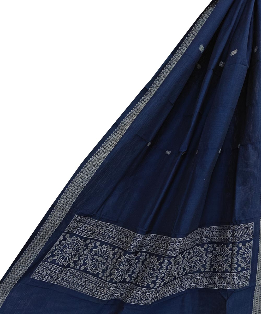 Blue Sambalpuri Handwoven Cotton Dupatta Image 1