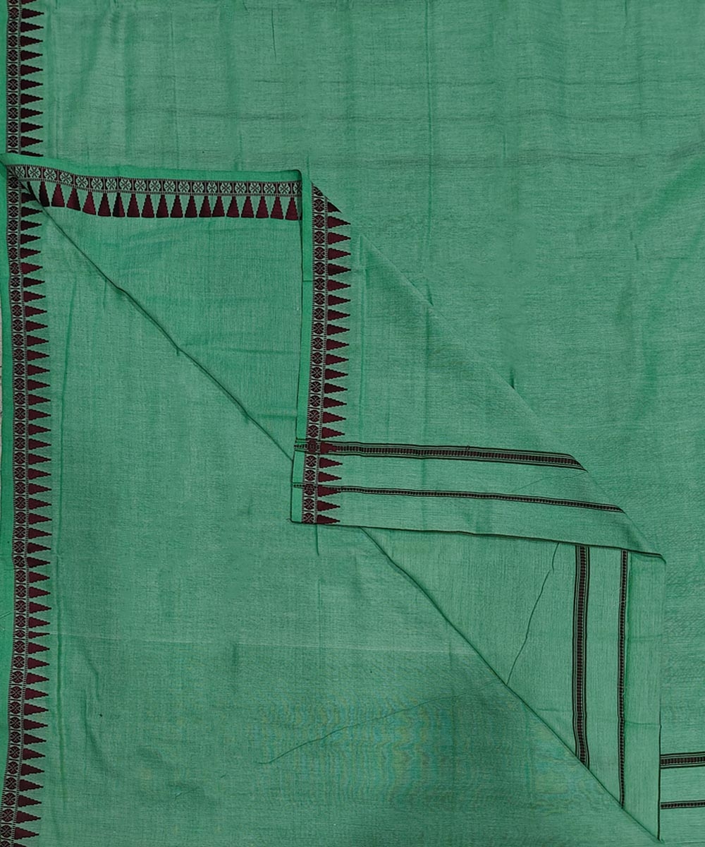 Green Sambalpuri Handwoven Cotton Joda Image 1