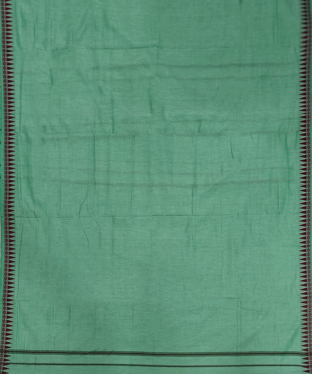 Green Sambalpuri Handwoven Cotton Joda Image 3