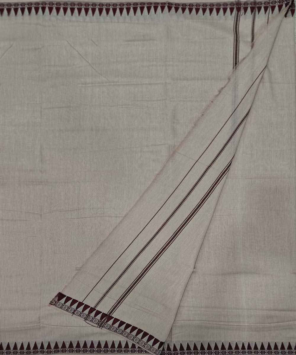 Beige Sambalpuri Handwoven Cotton Joda Image 2