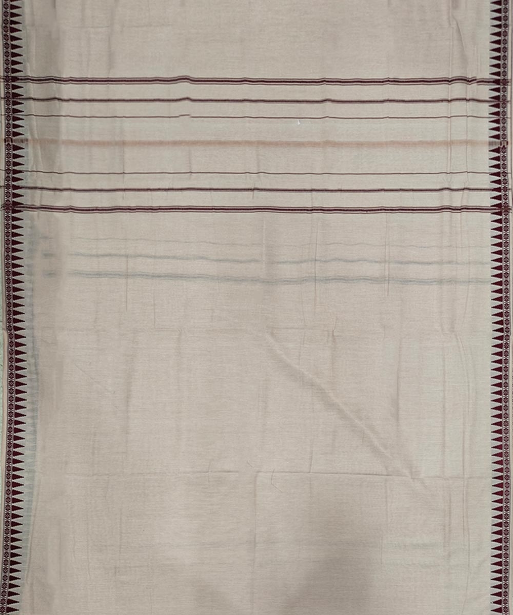 Beige Sambalpuri Handwoven Cotton Joda Image 4