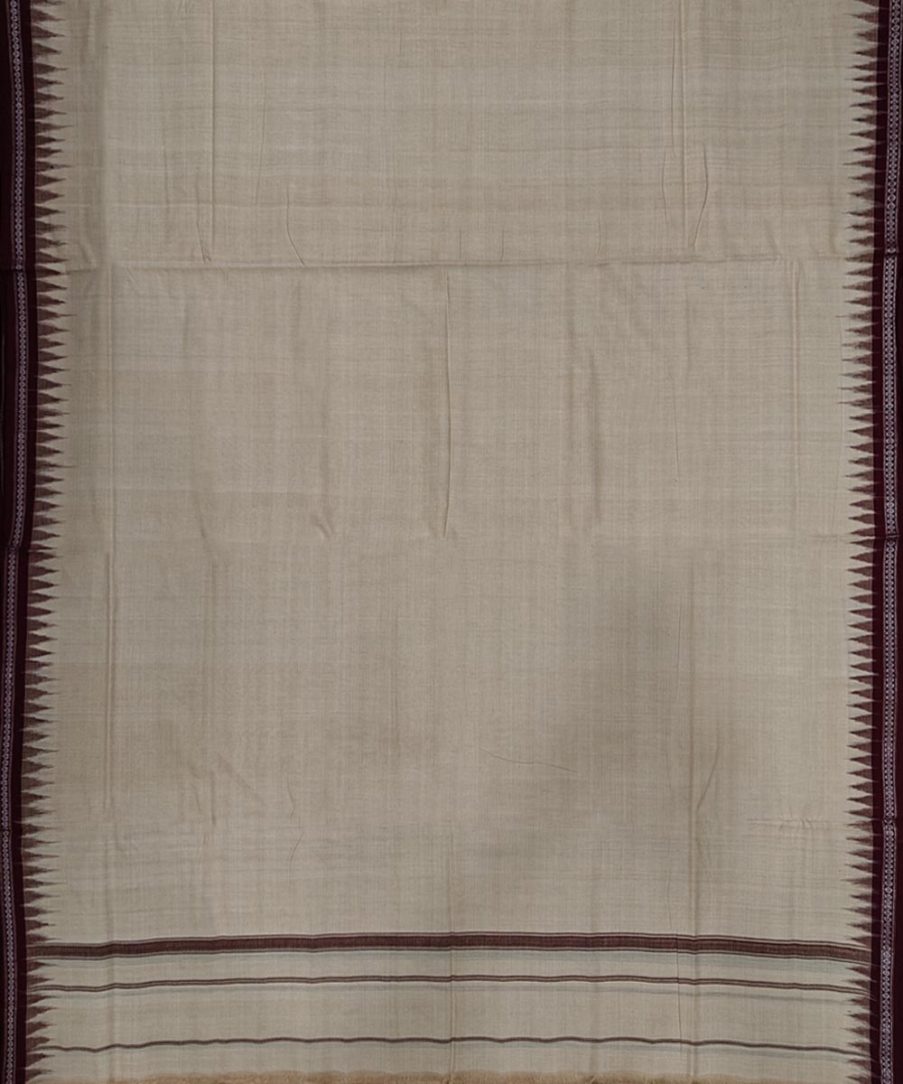 Beige Sambalpuri Handwoven Cotton Joda Image 3