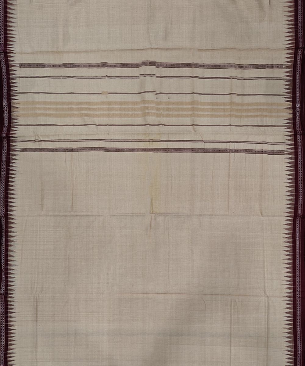 Beige Sambalpuri Handwoven Cotton Joda Image 4