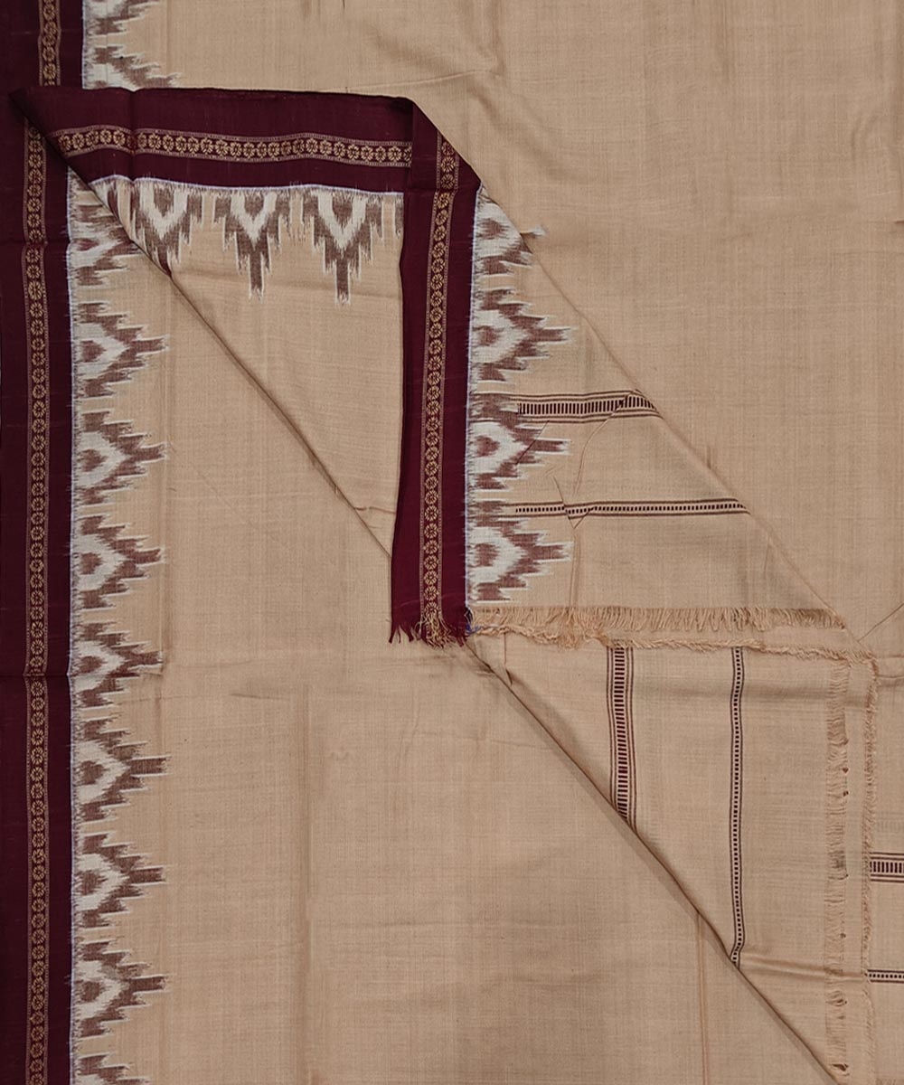 Brown Sambalpuri Handwoven Cotton Joda Image 1